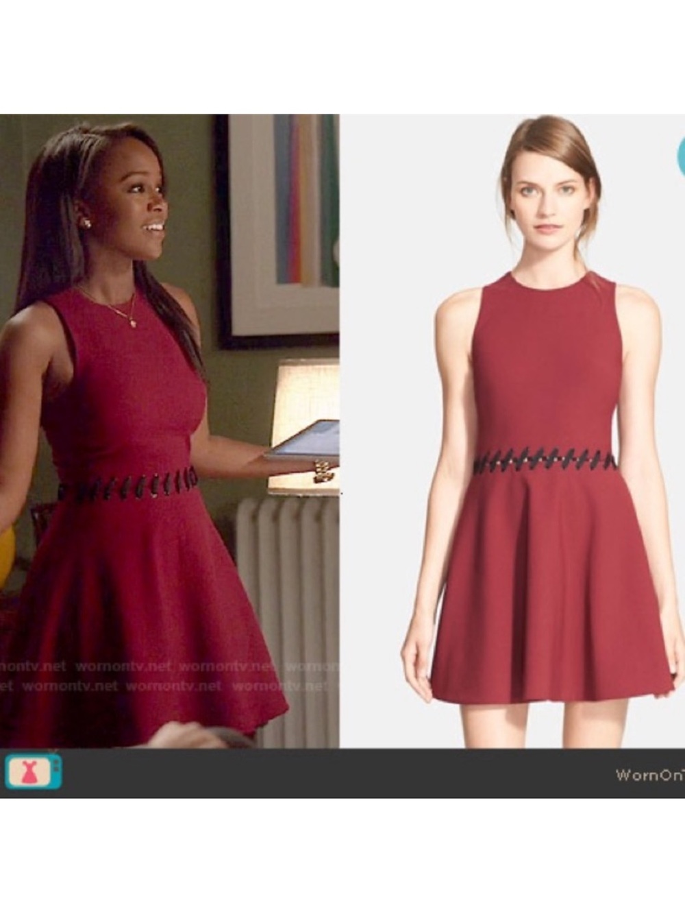 Elizabeth & James Carter Black Cherry Dress ASO How to Get Away With Murder Size